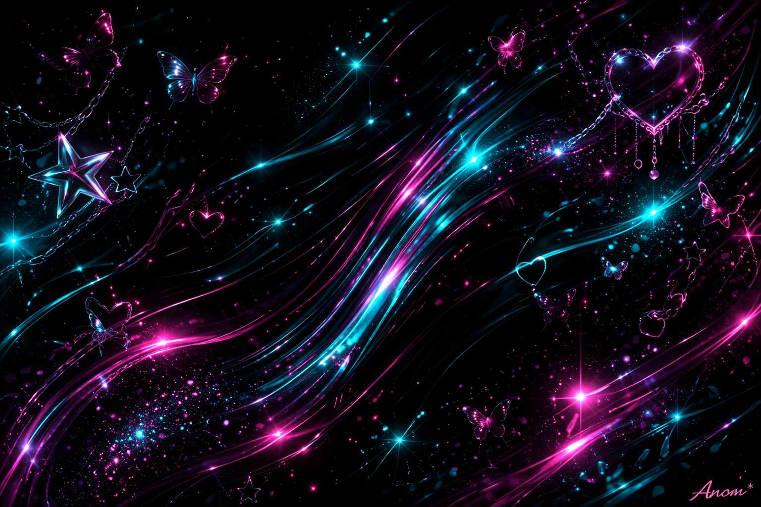 Butterfly Heart Frame background