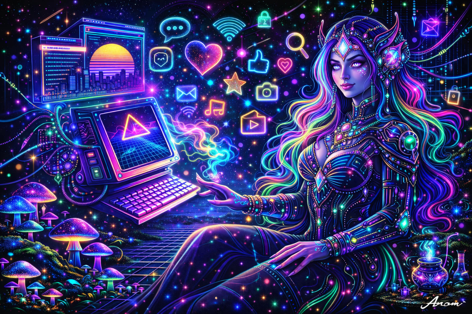 Neon Backgrounds Collection