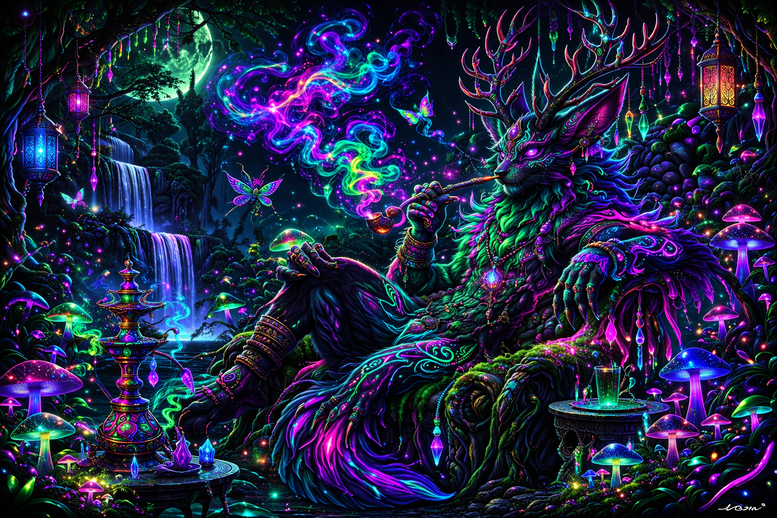 Moonlit Forest Spirit background